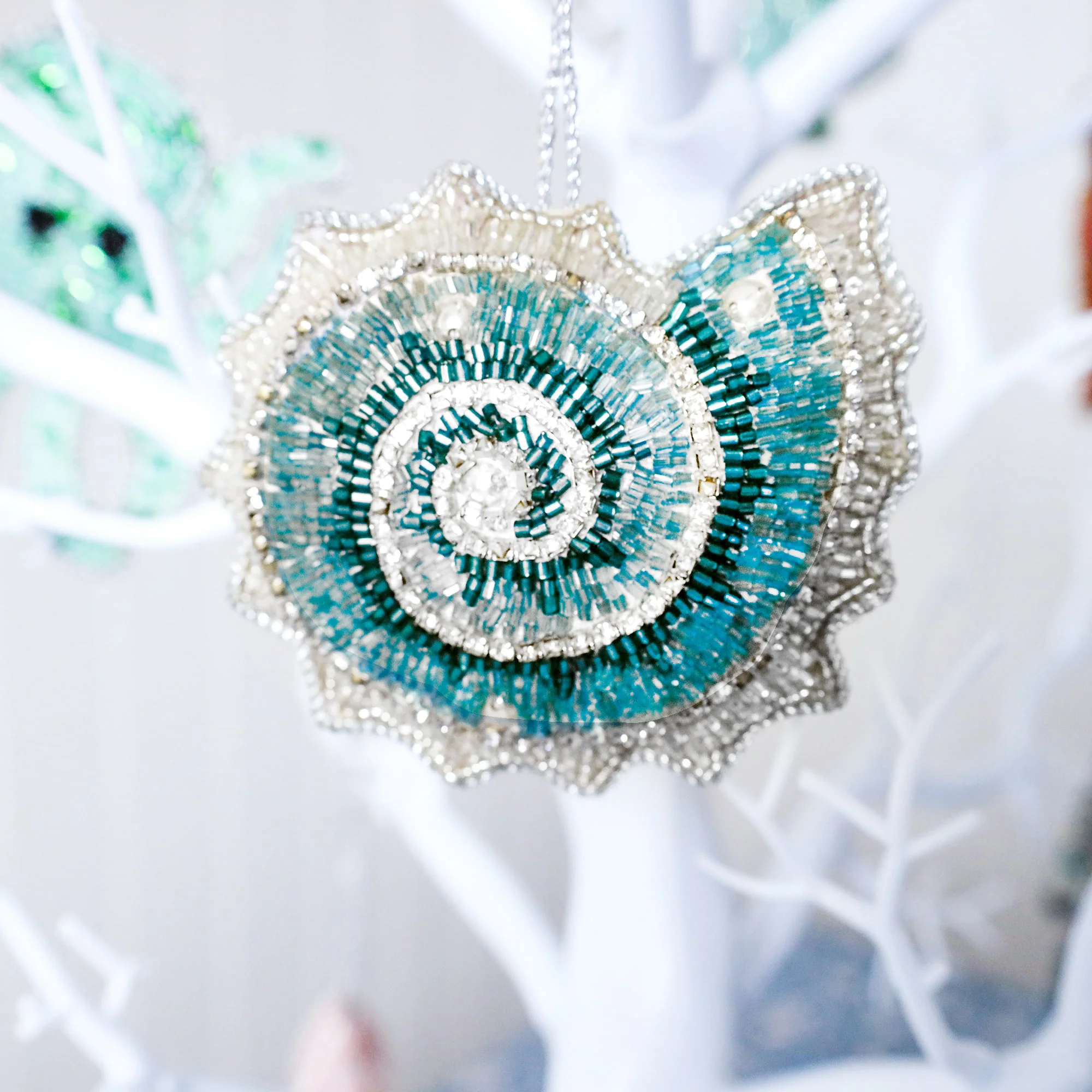 Beaded Ammonite Hanging Decoration - Image 3