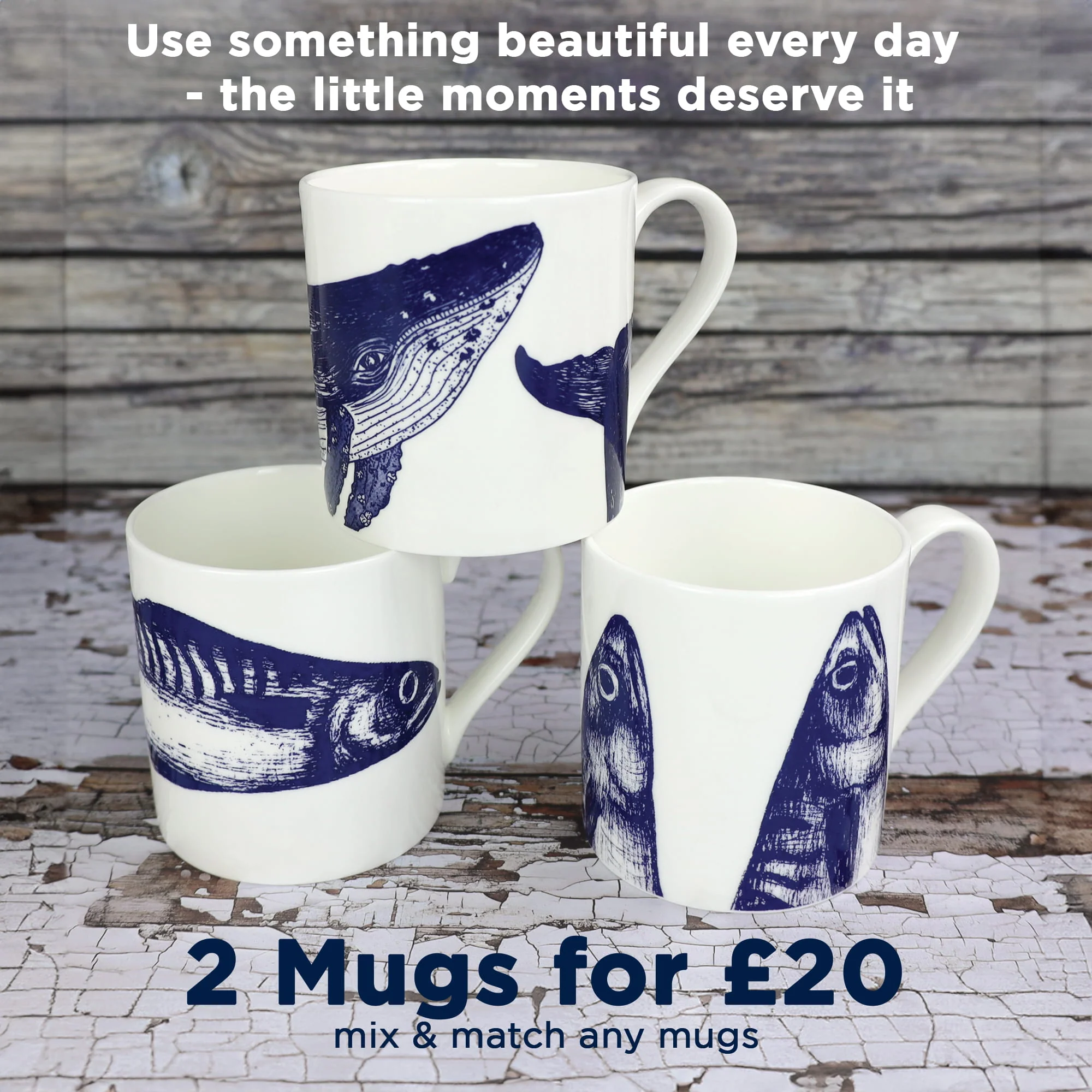 Bone China Whale Mug - Image 4