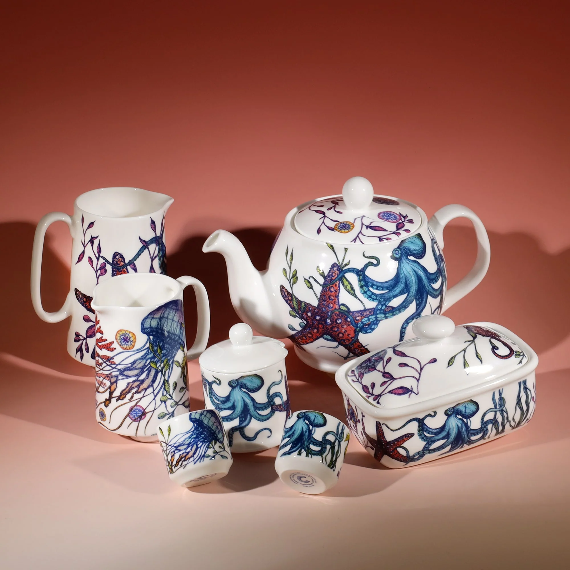 Bone China Reef Butter Dish - Image 6