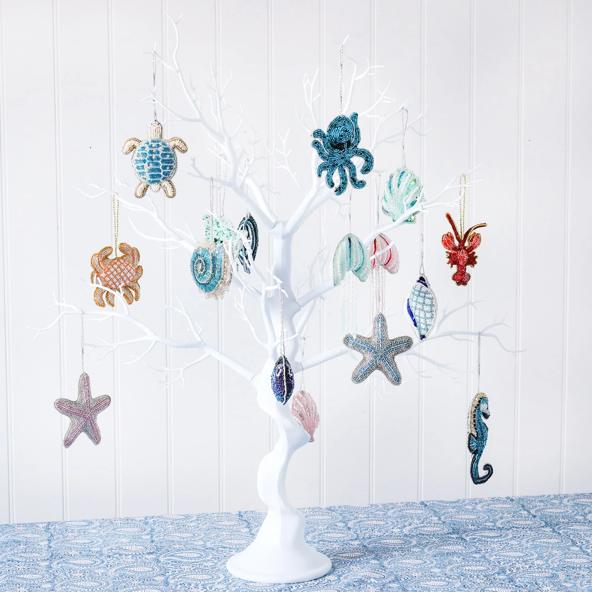 Beaded Aqua Jellyfish Hanging Decoration - Image 5