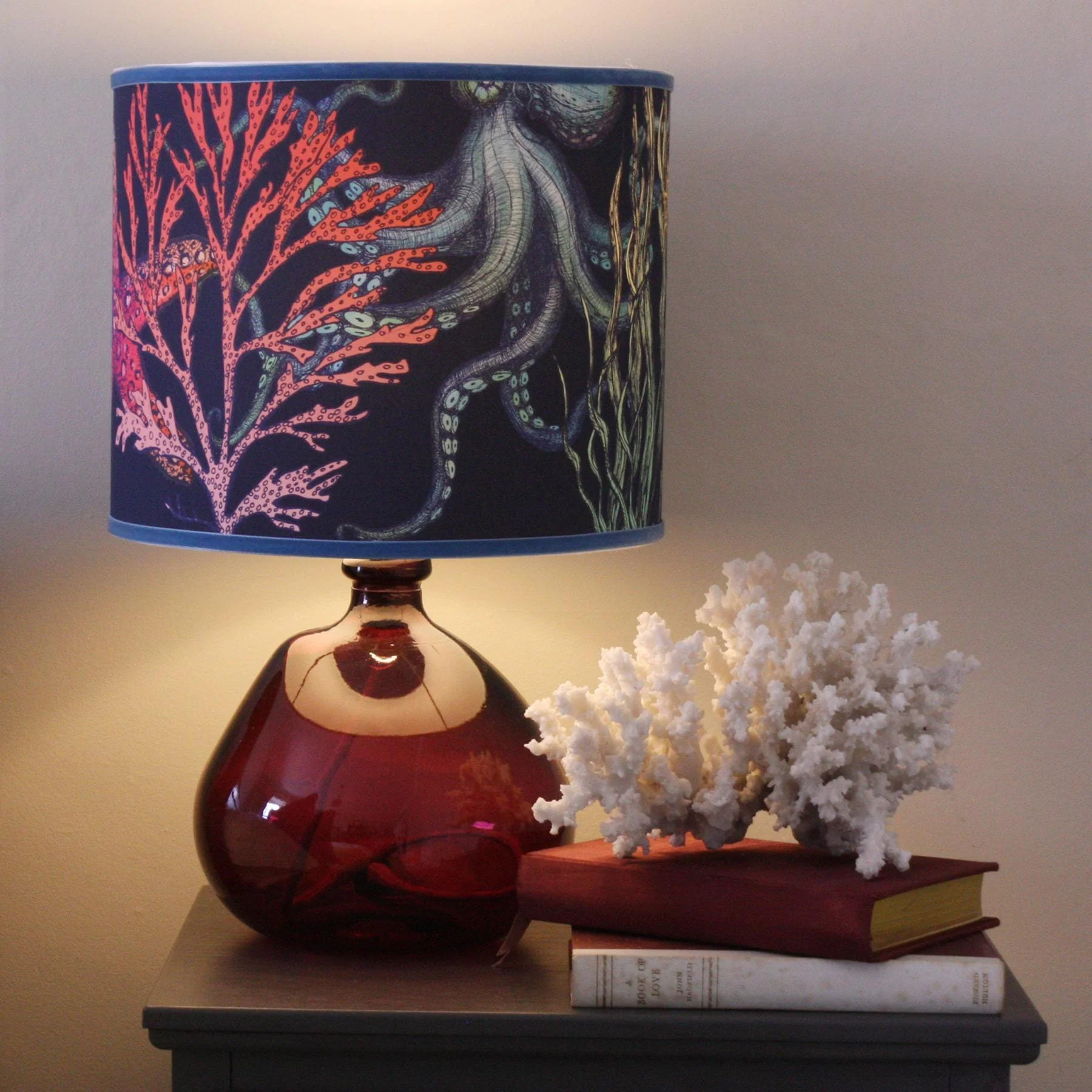 Navy Blue Rainbow Reef Lampshade - Image 4