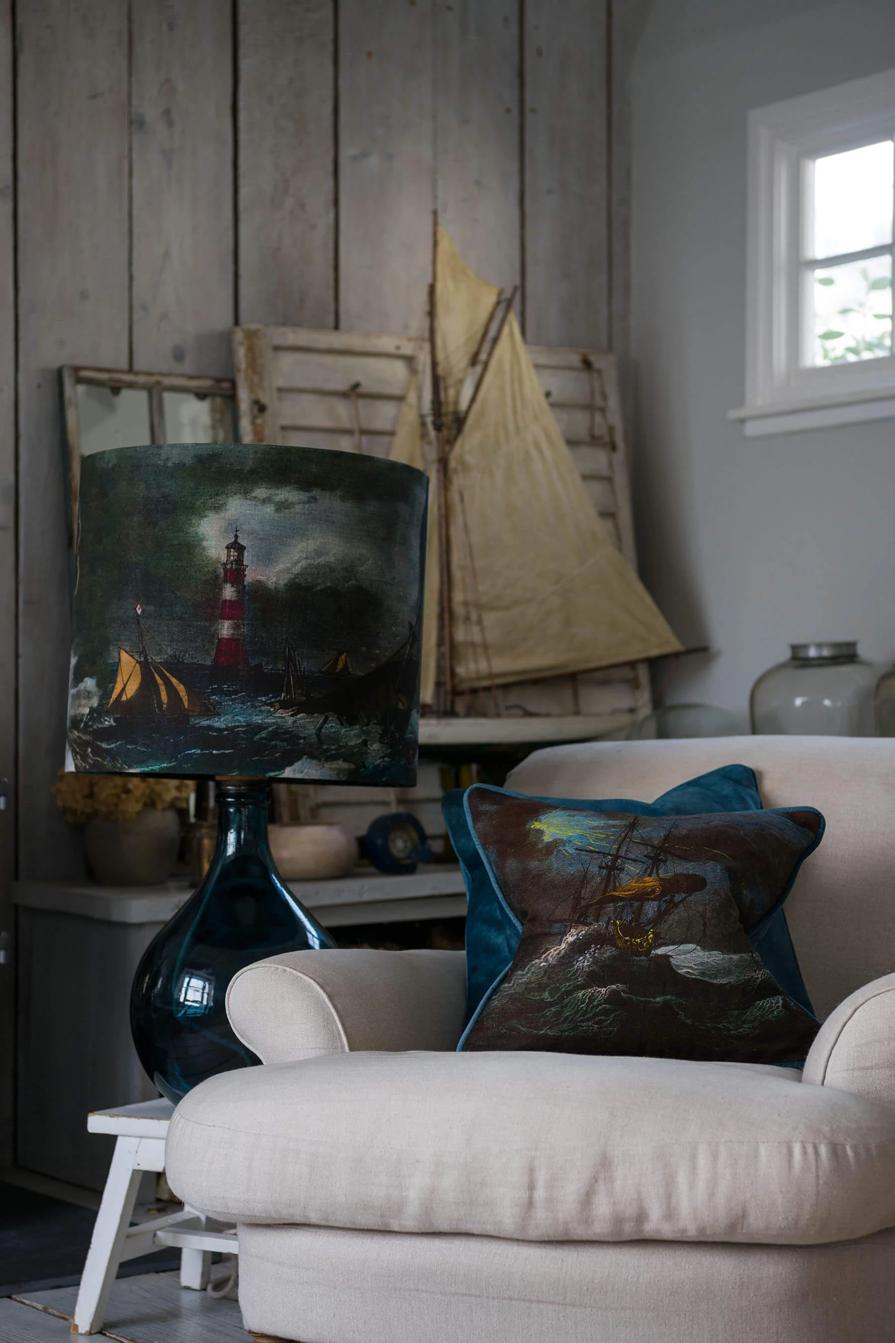 Shipwreck Night Square Cushion Cover - Image 3
