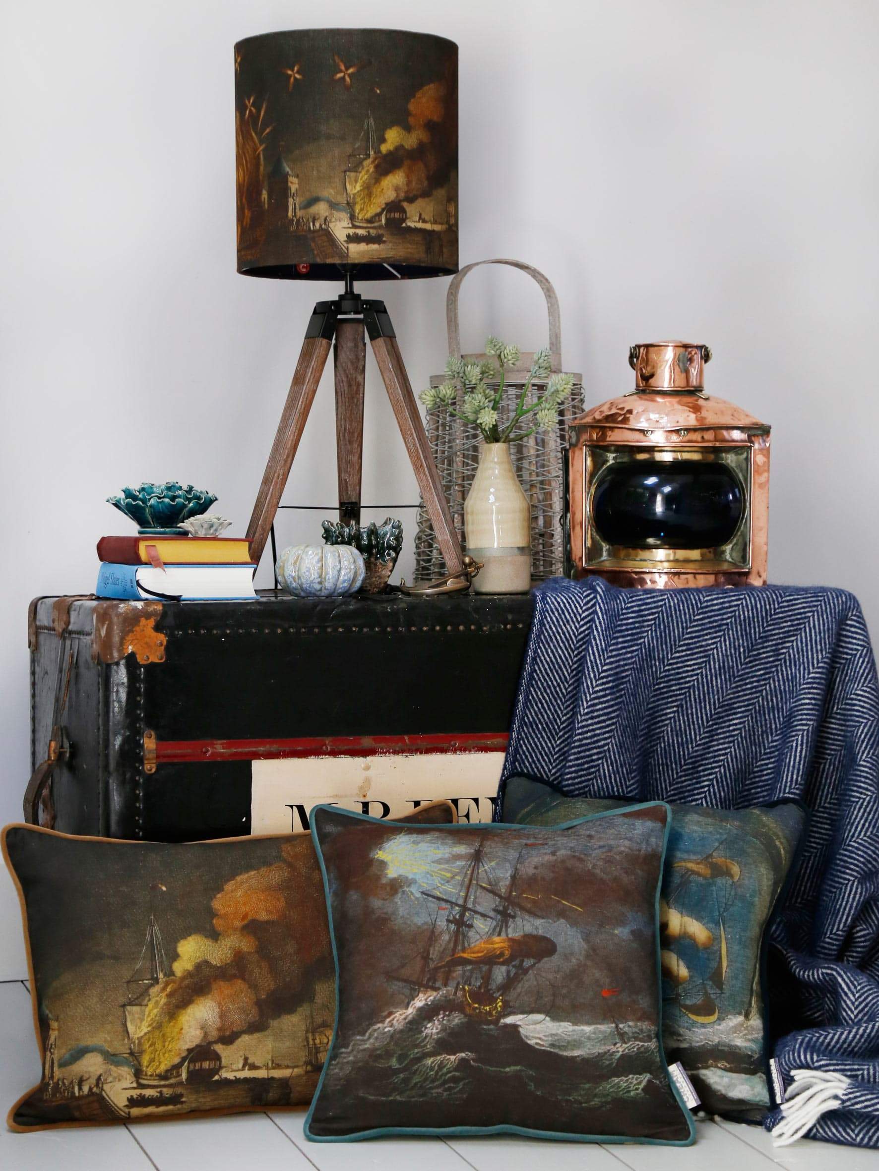 Shipwreck Night Square Cushion Cover - Image 5