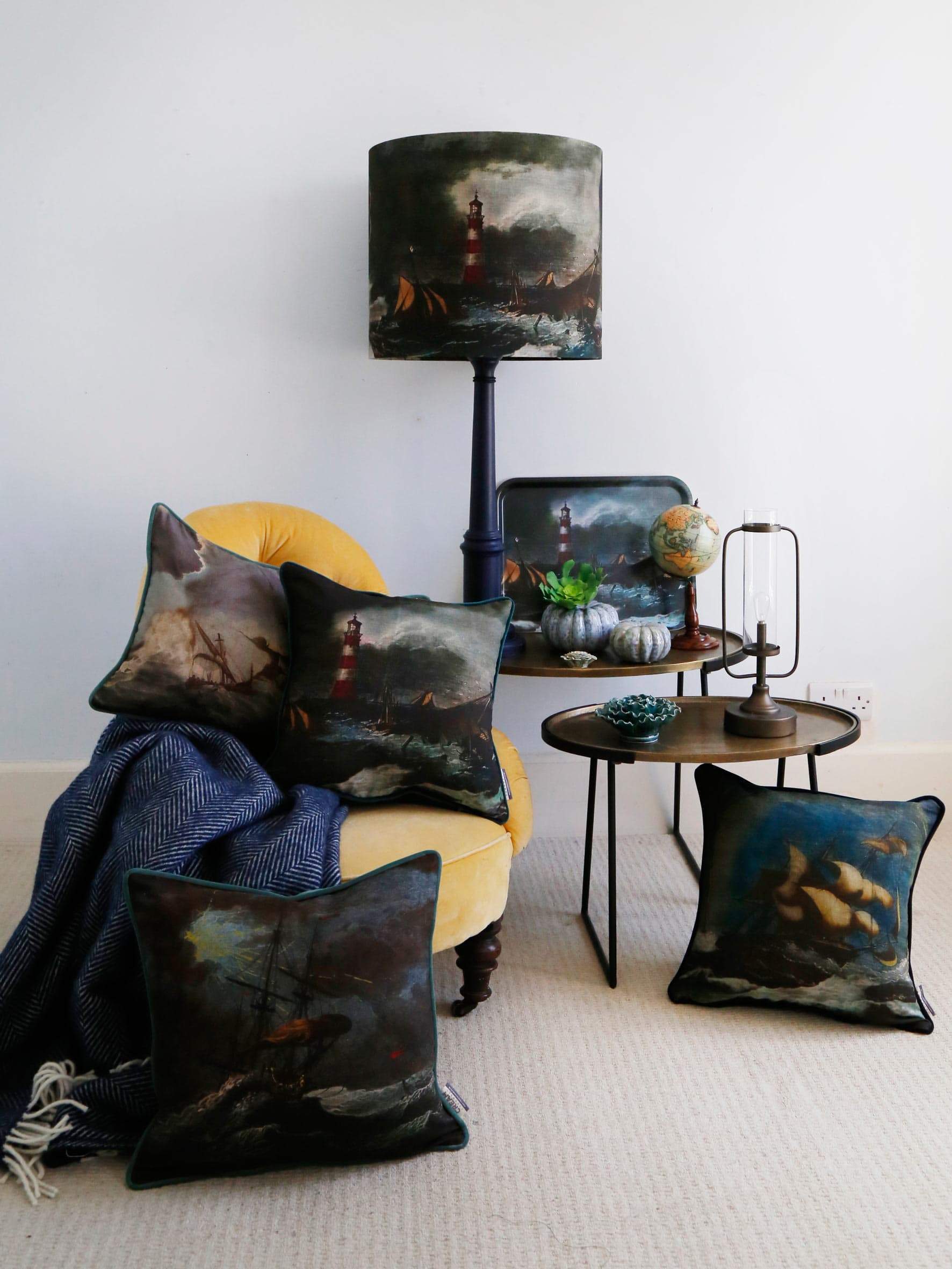 Shipwreck Night Square Cushion Cover - Image 6