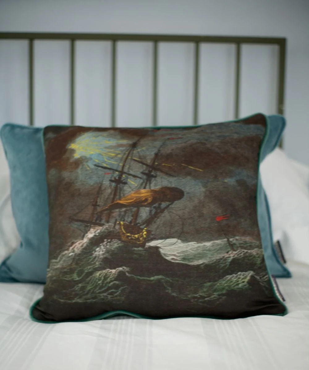 Shipwreck Night Square Cushion Cover - Image 7