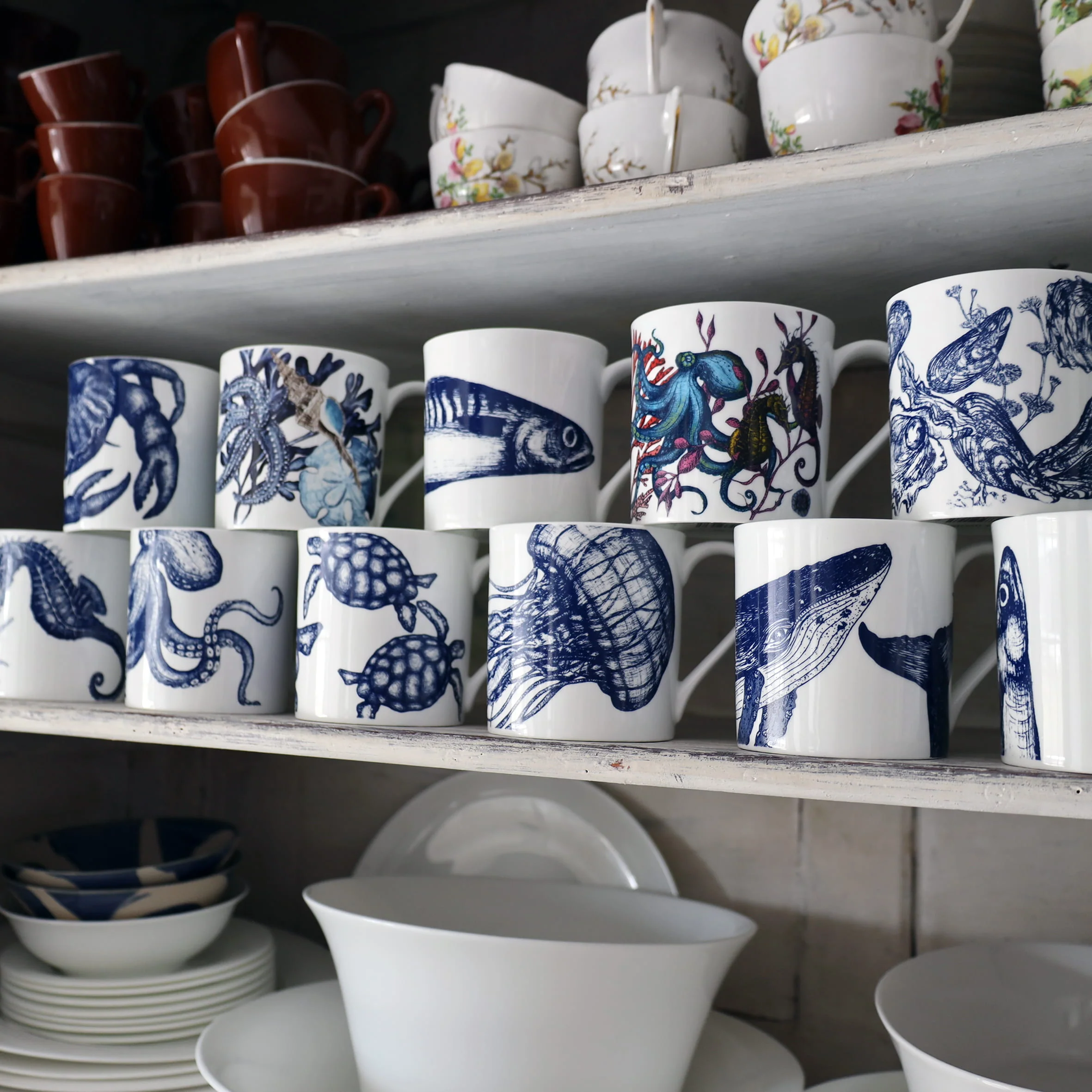 Bone China Mackerel Mug - Image 7