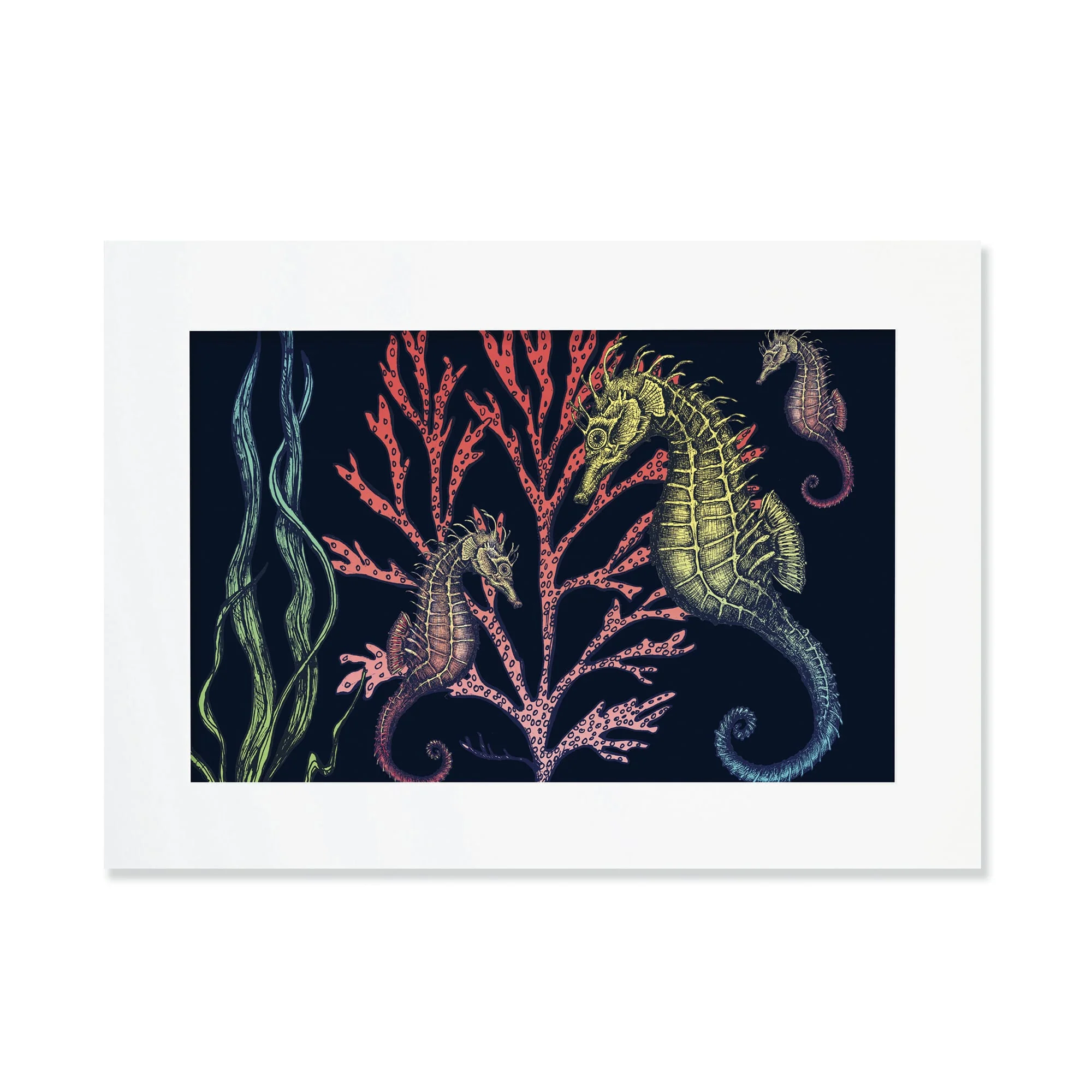Navy Ningaloo Reef Art Print – Mounted in 3 Sizes - Image 5