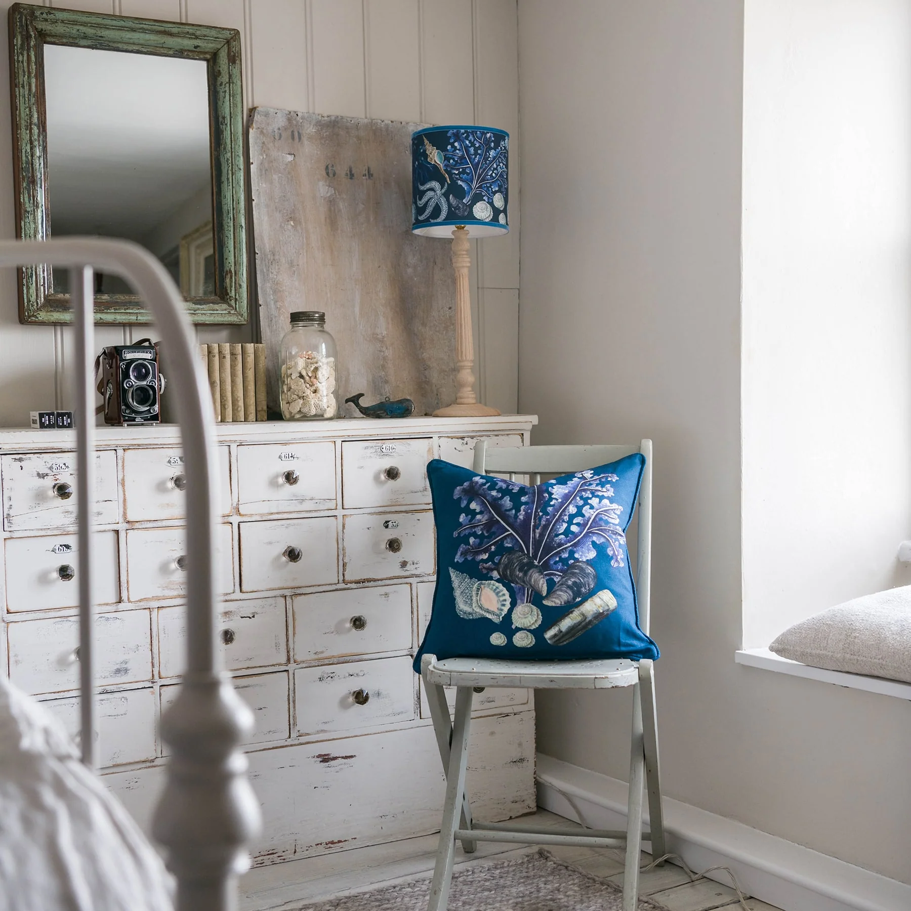 Ink Blue Rockpool Lampshade - Image 3