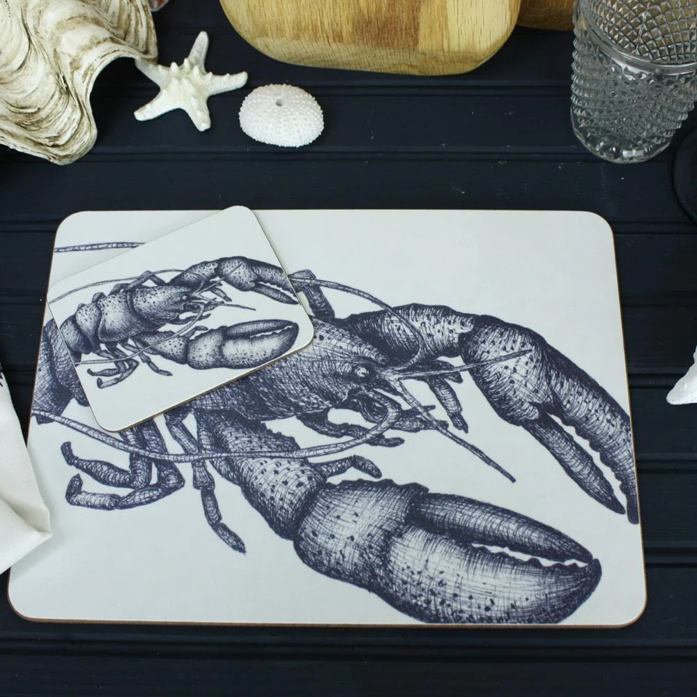 Blue And White Lobster Design Placemat - Image 3